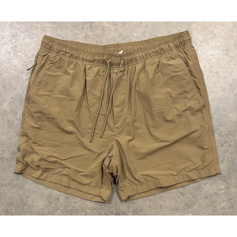 American Eagle Shorts 24/7 Tech Pull On Sz L Hybrid Khaki Tan Active Quick Dry